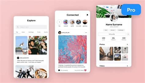 Social Media Mobile App Templates