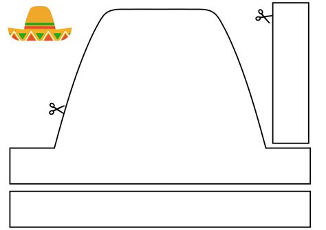 Sombrero Cardboard Template