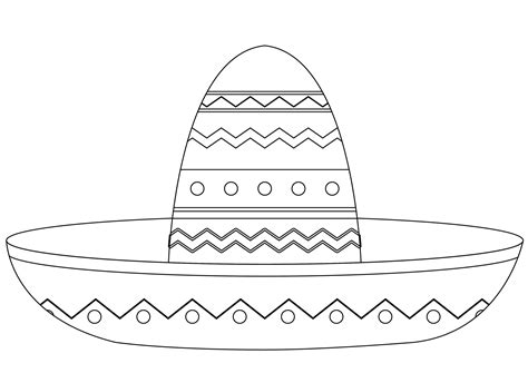 Sombrero Craft Template