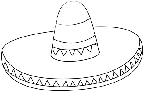 Sombrero Cutout Template