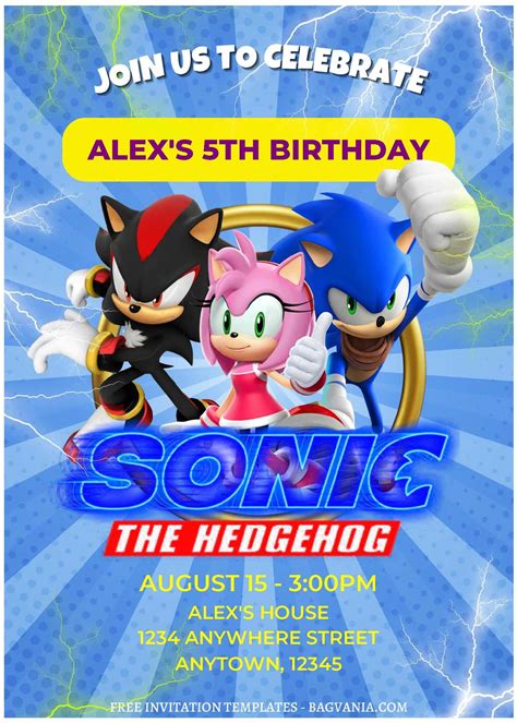 Sonic Adventure Invitation