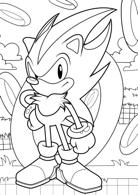 Sonic Coloring Page Variations