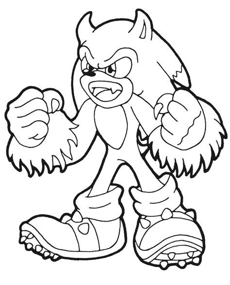 Sonic Coloring Pages for Kindergarteners