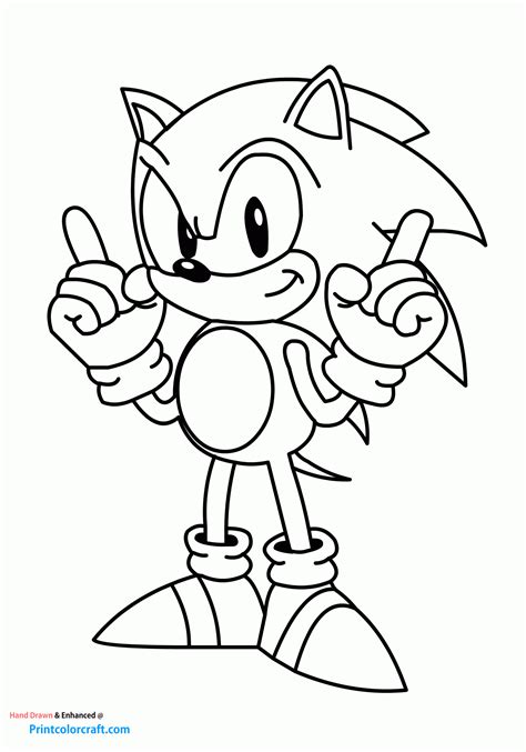 Sonic Coloring Pages for Preschoolers