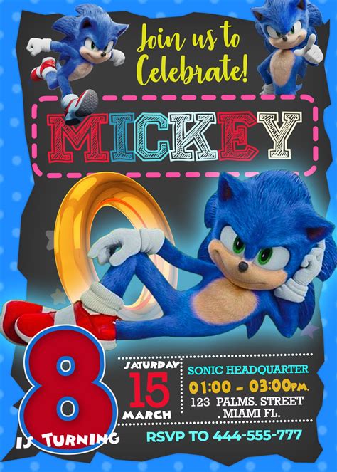 Sonic and Friends Invitation