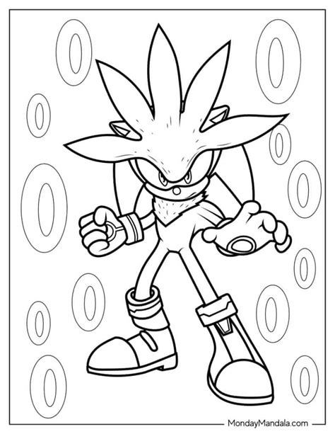 Sonic and Silver coloring page 10