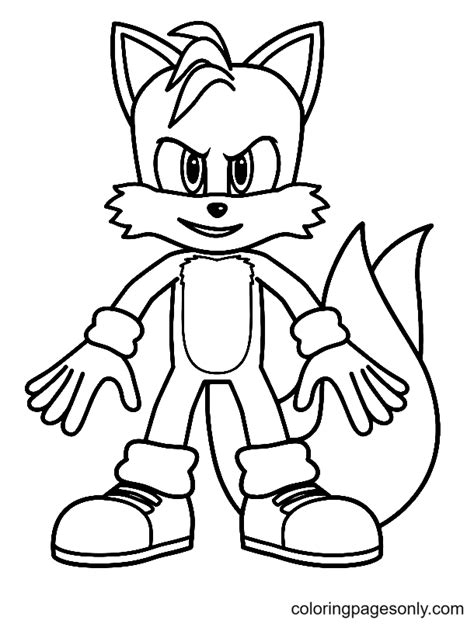 Sonic and Tails coloring page 2