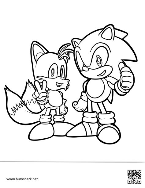 Sonic and Tails coloring page