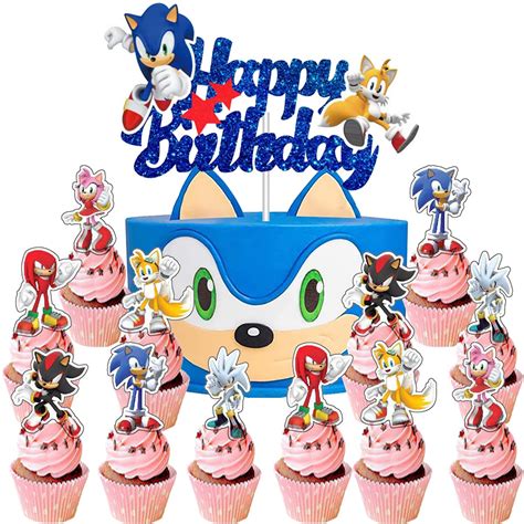 Sonic birthday cake topper printable