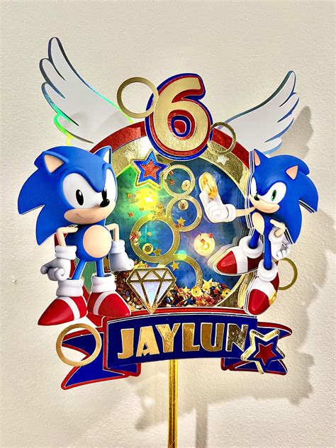 Sonic cake topper printable