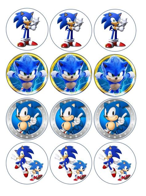 Sonic Cupcake Toppers Template 8