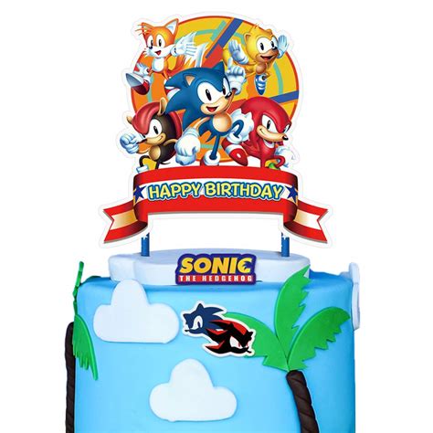 Sonic scene cake topper printable