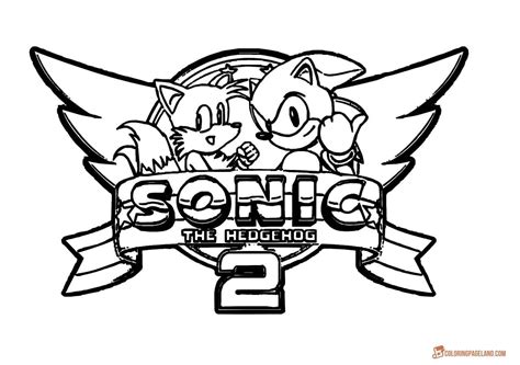 Sonic the Hedgehog logo coloring page with a 3D design