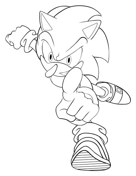 Sonic the Hedgehog coloring page 1