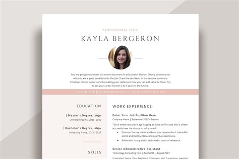 Sorority Resume Template Example 4