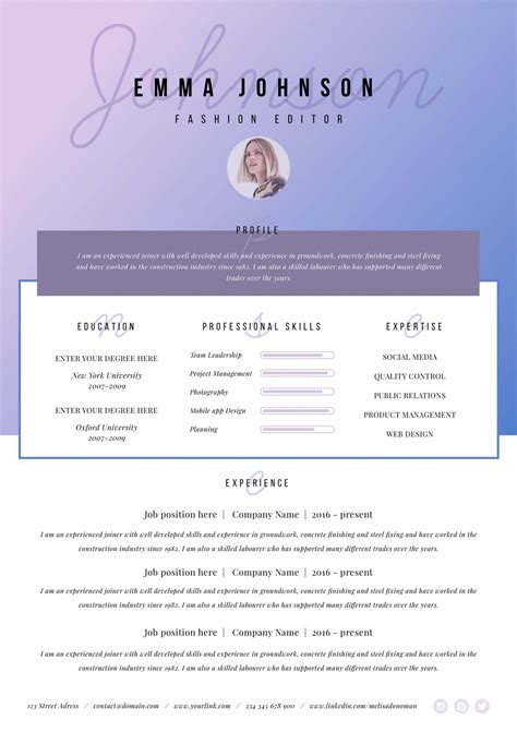 Sorority Resume Template Example 6