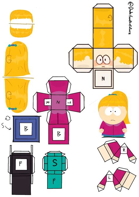 South Park Character Paper Doll Templates