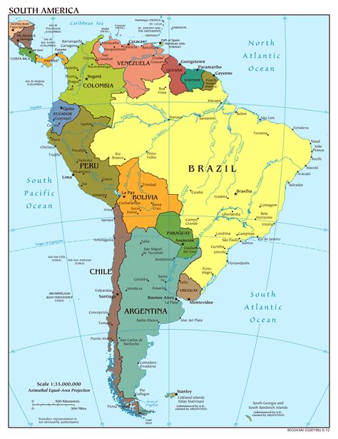 South America map