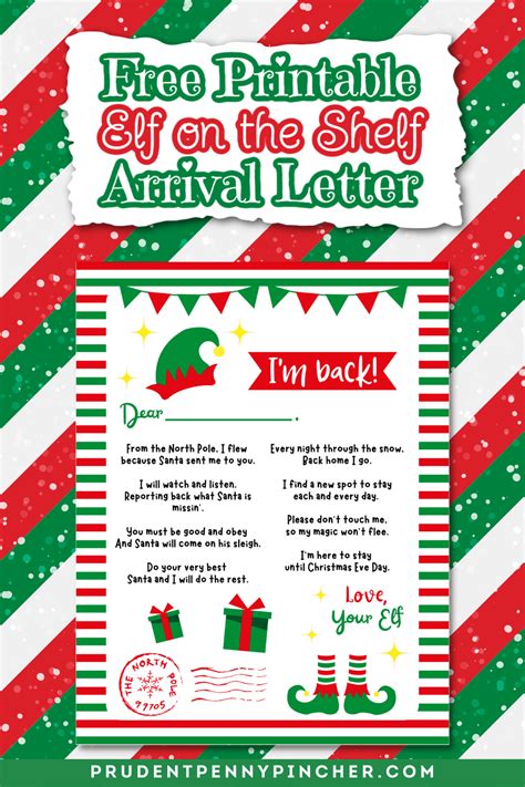 Special delivery elf on the shelf letter template