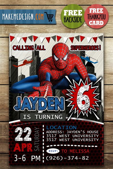 Spider-Man Invitation Idea 1