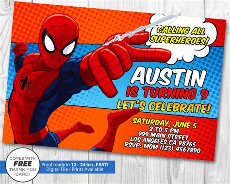 Spider-Man Invitation Idea 2