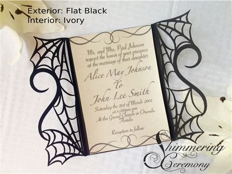 Spider web invitation template