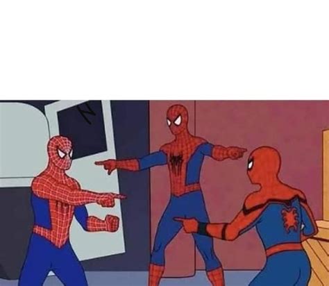 Spiderman Pointing Meme Template 1