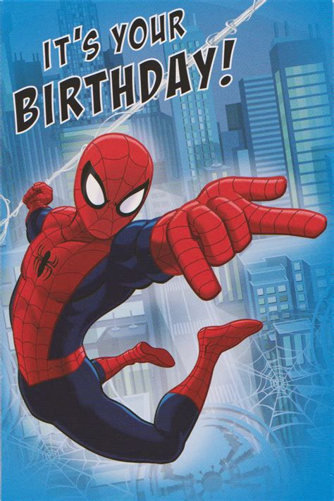 Spiderman Logo Birthday Card