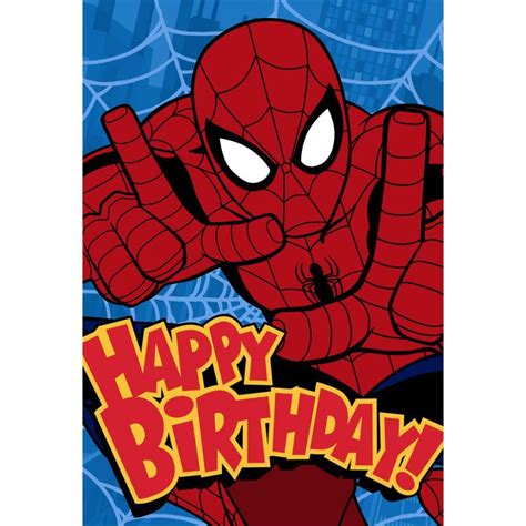 Spiderman Mask Birthday Card