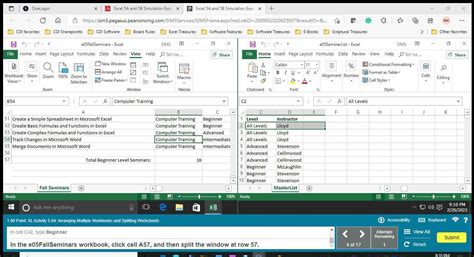 Split Window Option in Excel