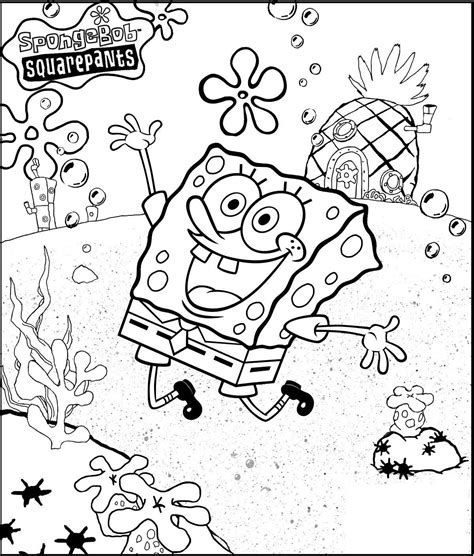 Spongebob bikini bottom coloring pages