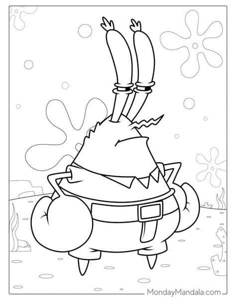 Spongebob mr krabs coloring pages