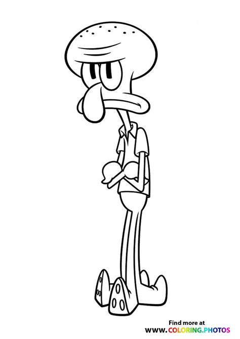 Spongebob squidward coloring pages