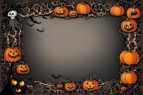 Spooky Halloween borders to print for free