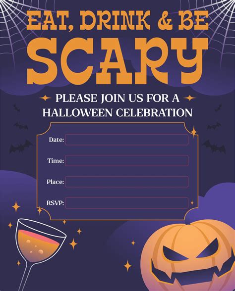 Spooky Halloween party invitation templates