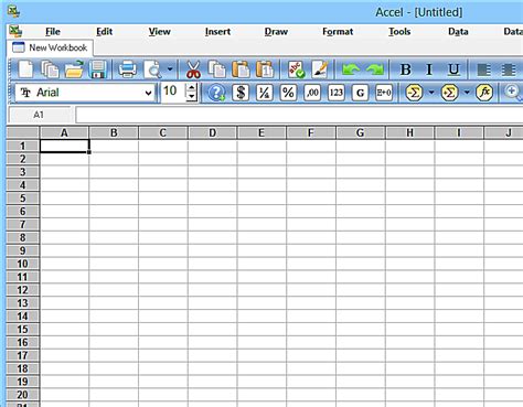 A spreadsheet software