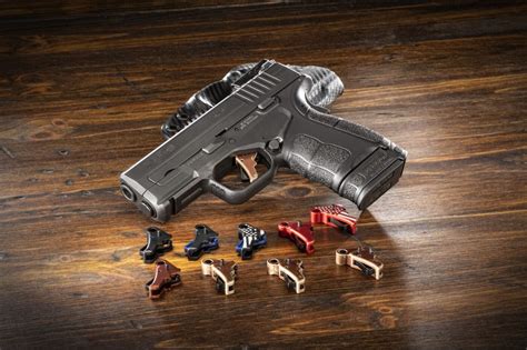 Springfield XDS 9mm pistol with trigger pull gauge