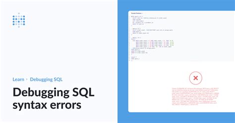 SQL Error Debugging