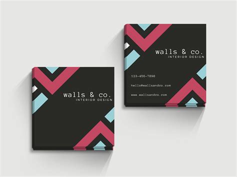 Square Business Card Template 1