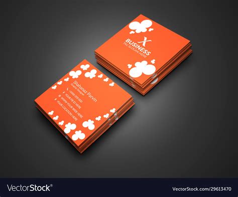 Square Business Card Template 10