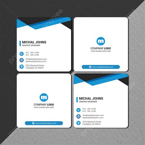 Square Business Card Template 8