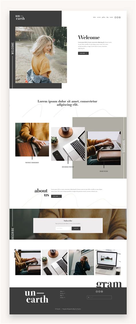 Squarespace Template Design