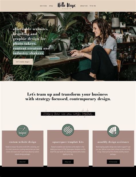 Squarespace Template Features