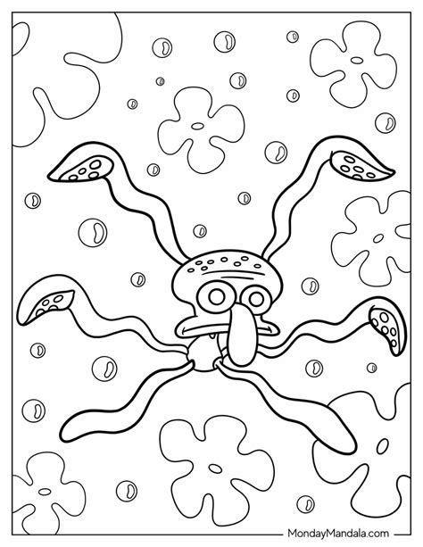 Squidward Tentacles Coloring Printables