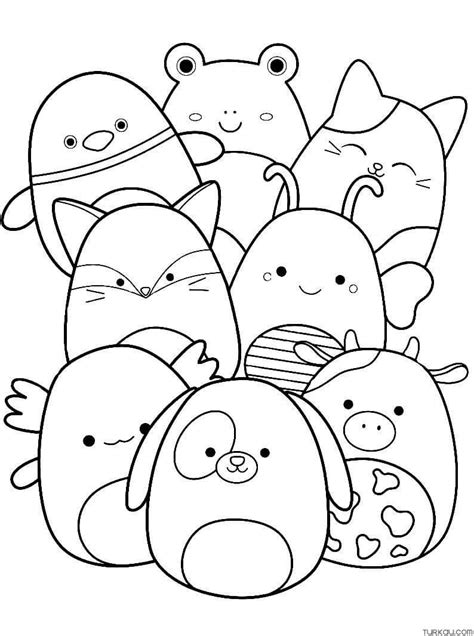 Free printable Squishmallow coloring pages