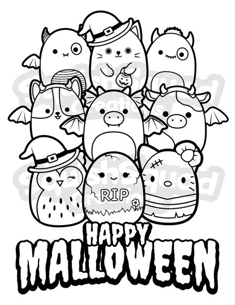 Squishmallow coloring pages free printable