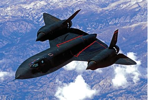 The SR-71 Blackbird in flight, showcasing its incredible speed