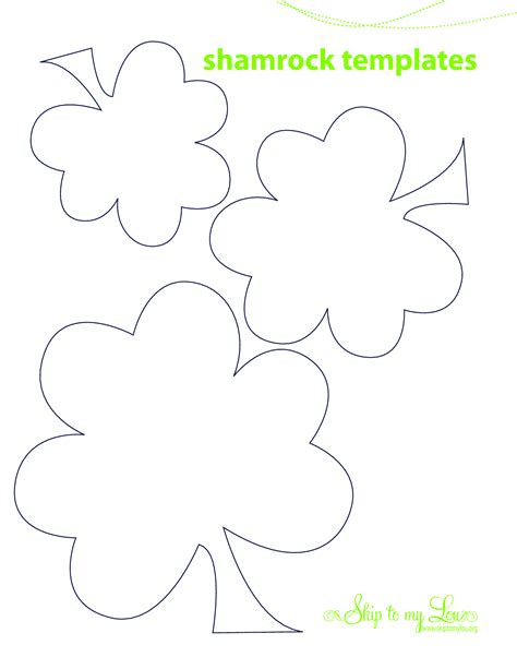 St. Patrick's Day Shamrock Cutouts Template