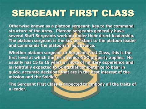 Staff Sergeant Responsibilities