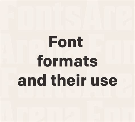 Standard Font and Formatting